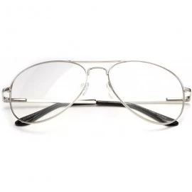 Aviator Clear Aviator Fun Costume Eye Glasses Classic Vintage Fun Props Clear Lenses Frames - CW12J6U5GJV $12.02