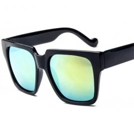 Square Oversized Square Sunglasses Women Retro Black Mirror Sun Glasses Fashion Vintage - 4 - C818R397CLI $26.73