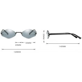 Rimless Tiny Sunglasses Women Accessories Rimless Hexagonal Sun Glasses For Men Unisex - Full Black - CI18KG829I3 $11.89