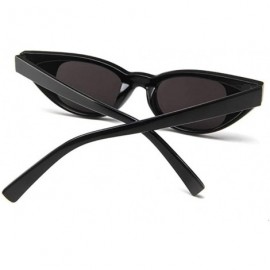 Cat Eye Cat Eye Sunglasses Women Small Love Vintage Sun Glasses For Ladies Retro Color Lens - Blackwhite - CP199QDKXGS $7.42