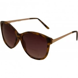 Oversized Posh Stylish Bifocal Sunglasses for Women - Tortoise - CV1842LCLOI $17.47