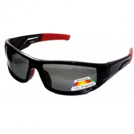 Sport Polarized Lens Sports Sunglasses - C398PL-Blk-Red - Black-red - CI18C3G98YZ $12.08
