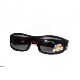 Sport Polarized Lens Sports Sunglasses - C398PL-Blk-Red - Black-red - CI18C3G98YZ $12.08