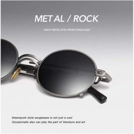 Round Retro Steampunk sunglasses metal Round sunglasses for men women portection eyes Vintage sunglasses - 10 - CL18ATS54TZ $...