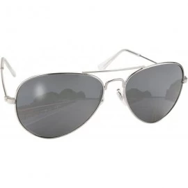 Aviator Aviator Sunglasses (Silver Frame/Smoke Lens) - C411BXSG509 $20.17