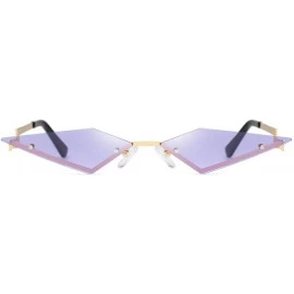 Cat Eye Fashion Irregular Design Sunglasses Vintage - Purple - CJ196IC8W48 $12.45