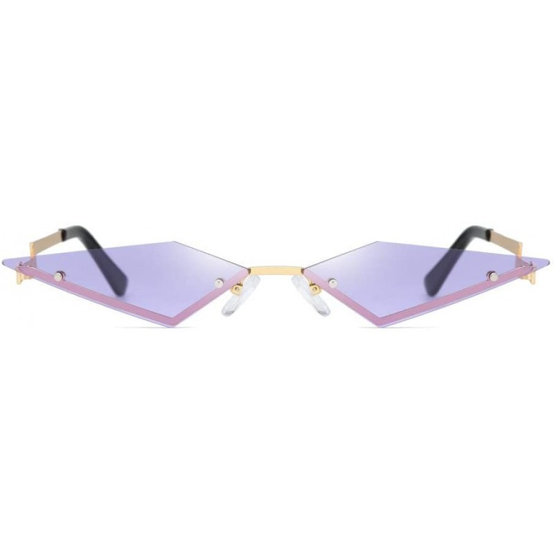 Cat Eye Fashion Irregular Design Sunglasses Vintage - Purple - CJ196IC8W48 $12.45