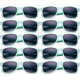 Wayfarer 80's Classic Blue Brothers Horn Rimmed Style Retro Colors Packs Vintage Retro Sunglasses (10 PACK) - CN18RYOK5IQ $17.33