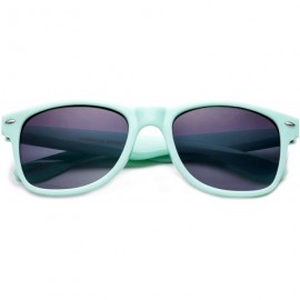 Wayfarer 80's Classic Blue Brothers Horn Rimmed Style Retro Colors Packs Vintage Retro Sunglasses (10 PACK) - CN18RYOK5IQ $17.33