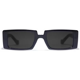 Rectangular Womens Black Rectangular Sunglasses - CP199SLS6ET $27.40