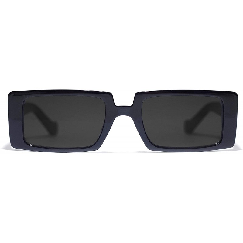 Rectangular Womens Black Rectangular Sunglasses - CP199SLS6ET $13.34