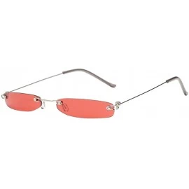 Square Polarized Sunglasses Women Men Fashion Vintage Small Oval Slender Metal Frame Eyewear Sun Glasses - G - C6196OKU8L3 $1...