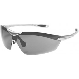 Wrap XS Sport Wrap TR90 Sunglasses UV400 Unbreakable Protection for Cycling - Ski or Golf - Silver & Black - CC112T0B60T $14.60