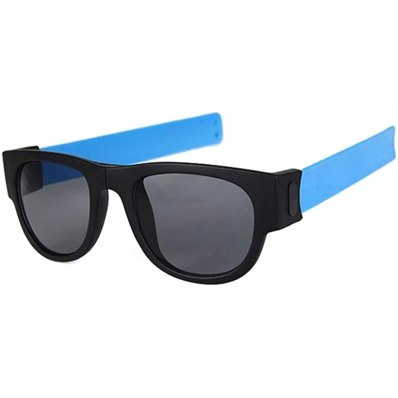 Sport Folding Wristband Sunglasses Slappable Bracelet - C5 - CN199OLN0IT $10.41