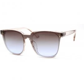 Rectangular Mens Hipster Inset Lens Large Horn Rim Retro Plastic Sunglasses - Peach Brown Blue - C6196EKRM9O $23.59