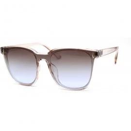 Rectangular Mens Hipster Inset Lens Large Horn Rim Retro Plastic Sunglasses - Peach Brown Blue - C6196EKRM9O $12.86