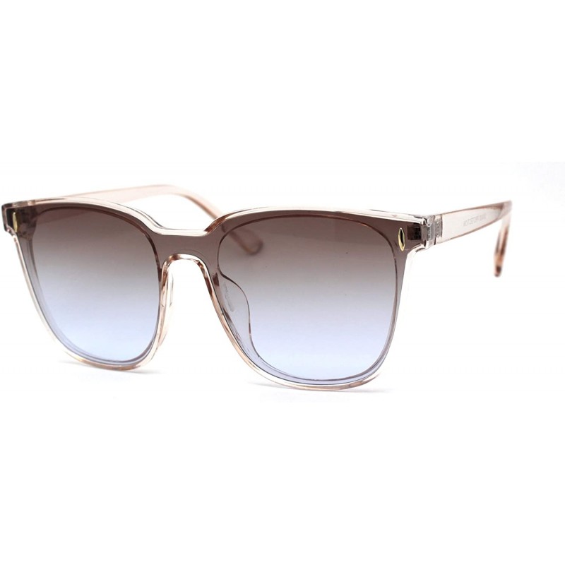 Rectangular Mens Hipster Inset Lens Large Horn Rim Retro Plastic Sunglasses - Peach Brown Blue - C6196EKRM9O $12.86