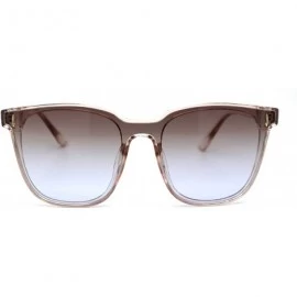 Rectangular Mens Hipster Inset Lens Large Horn Rim Retro Plastic Sunglasses - Peach Brown Blue - C6196EKRM9O $12.86