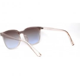Rectangular Mens Hipster Inset Lens Large Horn Rim Retro Plastic Sunglasses - Peach Brown Blue - C6196EKRM9O $12.86