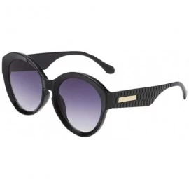 Round Classic Women Sunglasses Oprah Style Thick Round Frame UV400 - G - CI18T465455 $9.26