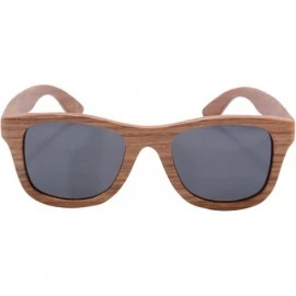 Wayfarer Polarized Bamboo Wood Sunglasses UV400 Protection-TY6016/6026 - Pear - C518I5IMX6U $28.90