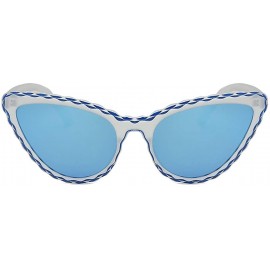 Cat Eye Stylish Sunglasses for Men Women 100% UV protectionPolarized Sunglasses - A - CK18S5IQ65X $6.66