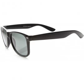 Wayfarer Classic Eyewear 80's Retro Large Horn Rimmed Style Sunglasses (Black/Glass Lens) - CB11X7DCV6F $11.63