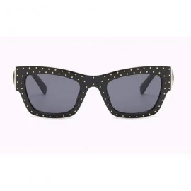 Oversized Women's sunglasses Fashion European and American personality rivet anti-ultraviolet ray - A - CV18Q0I9967 $21.09