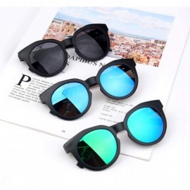 Wrap 2018 Fashion Brand Kids Sunglasses Black Retro Children's UV Protection Baby Sun Glasses Girls Boys - Ice Blue - CJ19854...