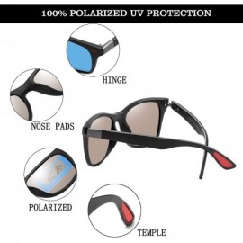 Rectangular Polarized Mens Driving Sunglasses for Men Women TR90 Frame Driving Fishing Cycling Outdoor Activity - CM194R76I8H...