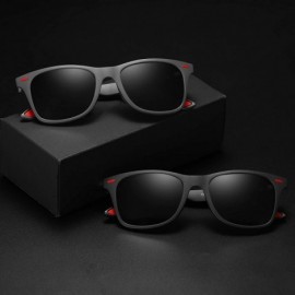 Rectangular Polarized Mens Driving Sunglasses for Men Women TR90 Frame Driving Fishing Cycling Outdoor Activity - CM194R76I8H...