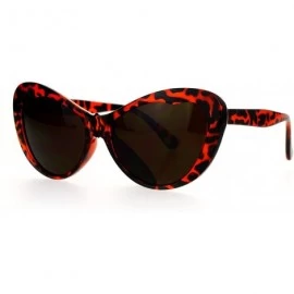 Butterfly Celebrity Fashion Dark Lens Sunglasses Womens Cateye Butterfly Frame UV 400 - Tortoise - CZ188HKUMZ5 $6.94