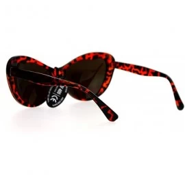 Butterfly Celebrity Fashion Dark Lens Sunglasses Womens Cateye Butterfly Frame UV 400 - Tortoise - CZ188HKUMZ5 $6.94