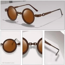 Square Classic Gothic Steampunk Sunglasses Round Metal Er Glasses Vintage UV400 Eyewear Shades - C2 Blue Mirror - C6198AI9X54...