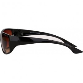 Wrap The Driver" 2 Pair of Bifocal Sunglasses Featuring High Definition Amber Lenses - Black - CL187Z8HXKY $21.34