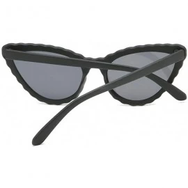 Goggle Women's Fashion Retro Vintage Cat Eye Sunglasses for Women Goggles Frame Integrated Stripe Vintage Glasses - A - CI18U...