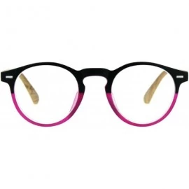 Round Reading Glasses Magnified Eyeglasses Round Keyhole Fashion Spring Hinge - Pink - C618EMHM63T $20.34