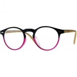 Round Reading Glasses Magnified Eyeglasses Round Keyhole Fashion Spring Hinge - Pink - C618EMHM63T $9.51