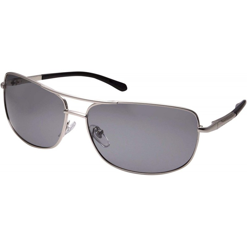 Aviator 1 Pc Polarized Classic Retro Metal Aviator's Vintage Designer Sunglasses - Choose Color - Silver - CY18NTK2AUC $15.71