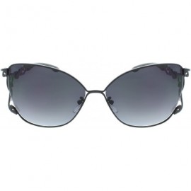 Square Polished Metal 59mm Square Sunglasses - Black - C011LQ6EABD $9.37