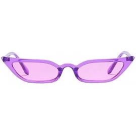 Goggle Unisex Fashion Eyewear Unique Sunglasses Small Frame Vintage Glasses - Purple - CF1970GQZWS $15.15