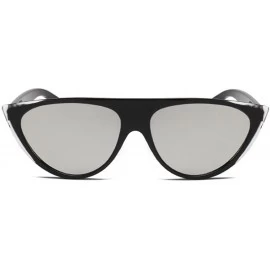 Goggle cat eyes female sunglasses personality fashion street trend sunglasses - Black Mercury Tablets - CL18EH4HEWY $17.99