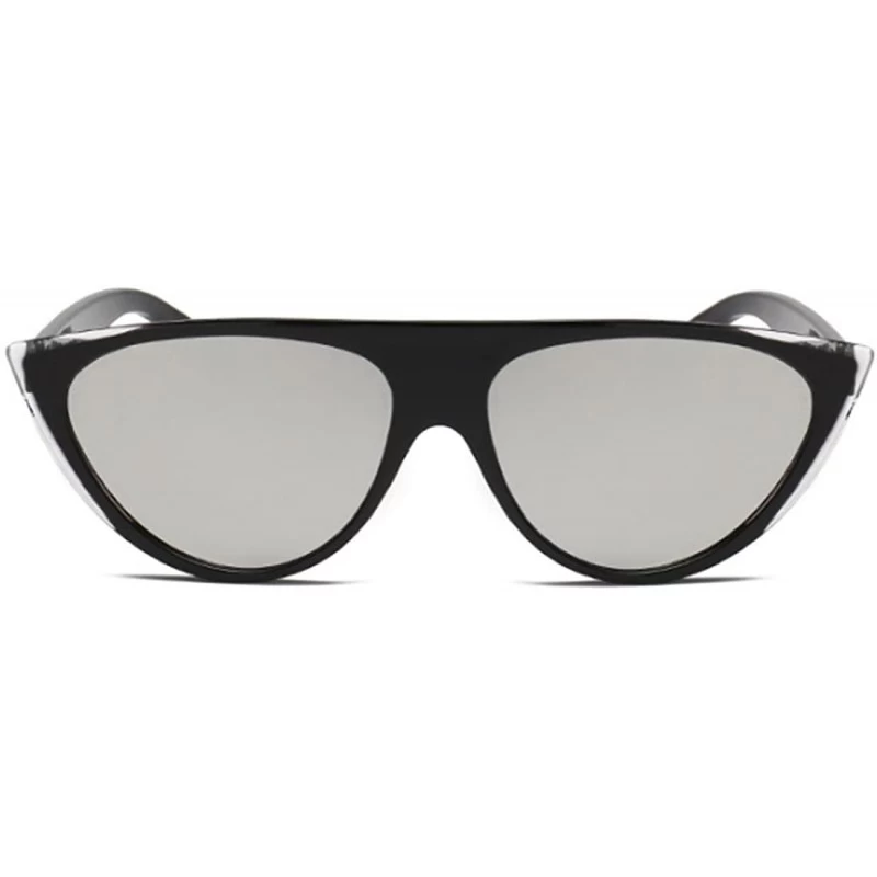 Goggle cat eyes female sunglasses personality fashion street trend sunglasses - Black Mercury Tablets - CL18EH4HEWY $7.48