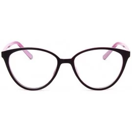 Cat Eye Women Cat Eye Eyeglasses Frame Optical Myopia Men Eye Glasses Frame - Pink - C7183EWD8QZ $11.36