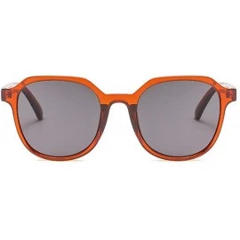 Round Fashion Round HD Sunglasses for Women - UV400 Protection - Beach - Shopping - Orange - CX18X7XSRCK $12.18