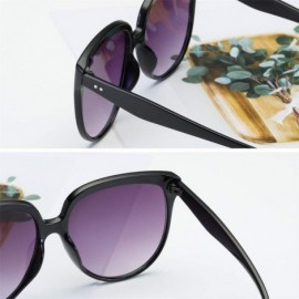 Goggle Fashion Men Women Gradient Lens Irregular Shape Sunglasses Vintage Cateye Sun Glasses - B - CO18T0C82TS $7.93
