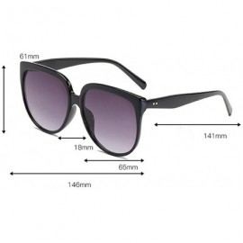 Goggle Fashion Men Women Gradient Lens Irregular Shape Sunglasses Vintage Cateye Sun Glasses - B - CO18T0C82TS $7.93