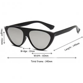 Goggle cat eyes female sunglasses personality fashion street trend sunglasses - Black Mercury Tablets - CL18EH4HEWY $17.99