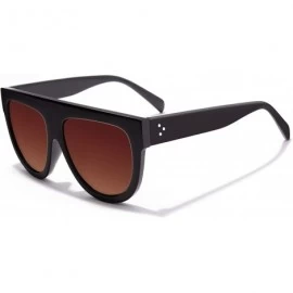 Oversized Fashion Designer Women Sunglasses Oversized Flat Top Square Frame Retro Gradient Lens MOS9 - C117YIOTAAN $19.61