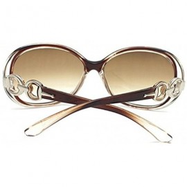 Goggle Sunglasses Women Large Frame Glasses Eyewear UV protection Goggles - Khaki - CF184C0C0DA $10.73